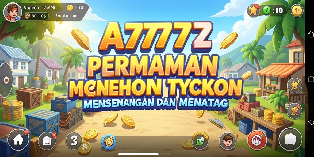Tampilan gameplay A7777 menunjukkan keseruan dalam membangun bisnis Tycoon.
