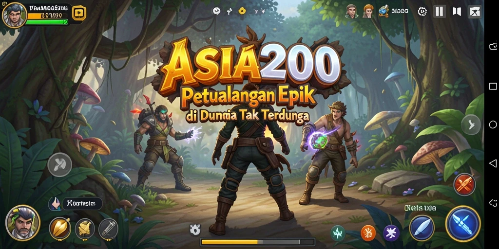 Tangkapan layar utama gameplay ASIA200 menampilkan aksi penuh petualangan dan eksplorasi.