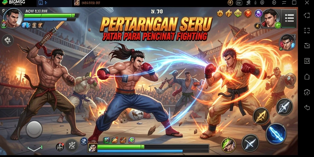 Tampilan action seru dari gameplay BIGMSG yang memukau.