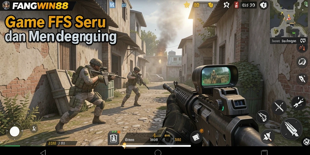 Screenshot FANGWIN88 menampilkan aksi cepat dalam pertempuran FPS.
