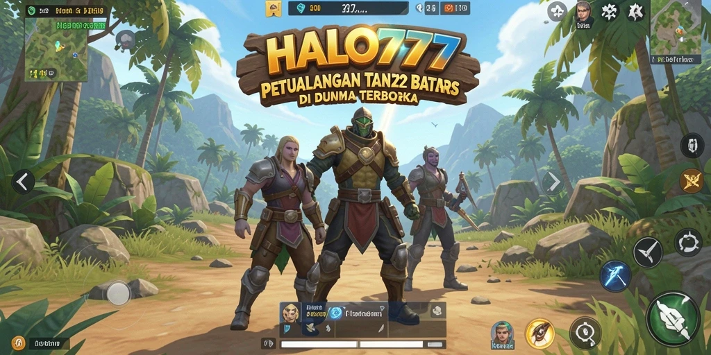 Tangkapan layar menunjukkan gameplay seru di dunia terbuka HALO777.