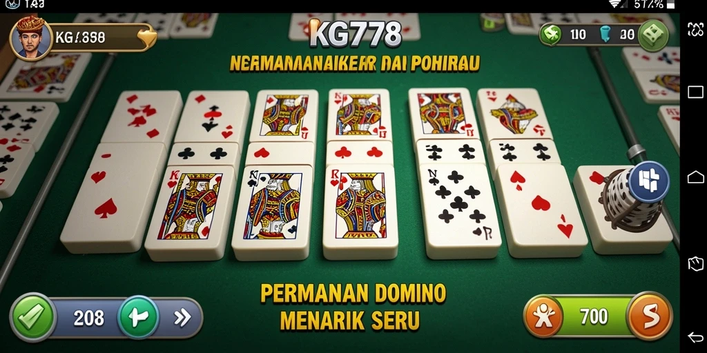 Tangkapan layar KG778 menampilkan aksi seru permainan Domino.