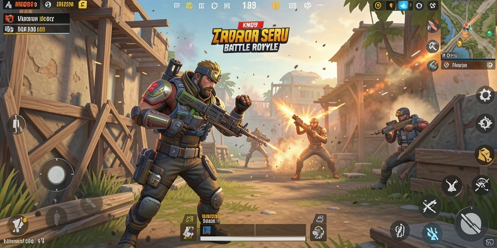 Screenshot gameplay seru dari KNO89 dalam aksi Battle Royale.