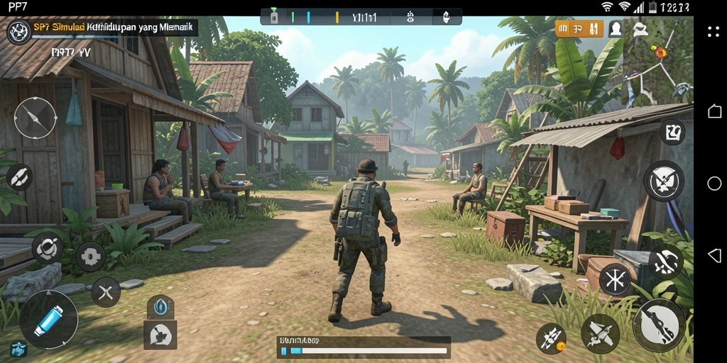 Tampilan gameplay PP7 dengan karakter dan lingkungan yang detail.