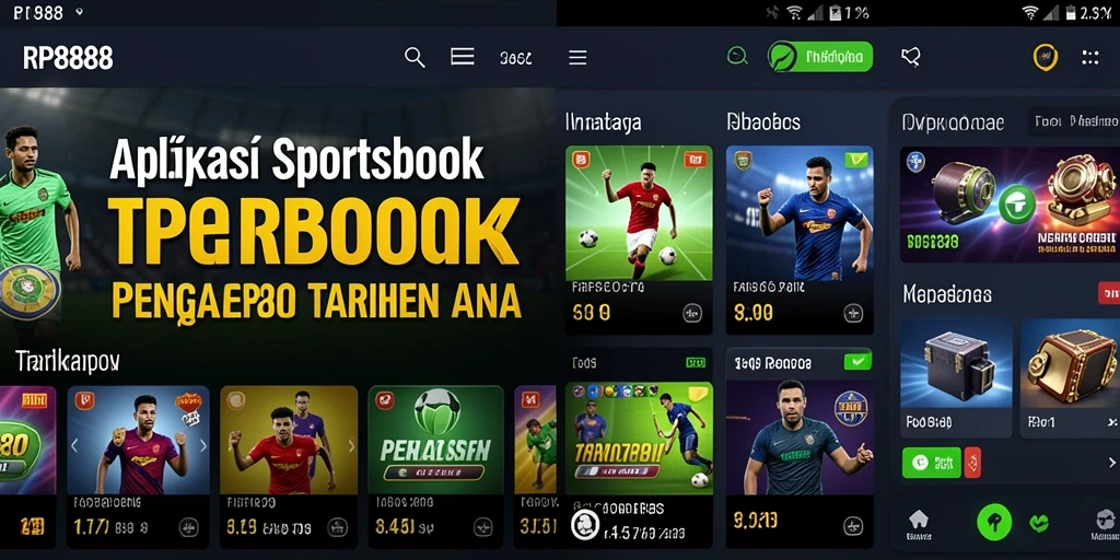 Tampilan gameplay interaktif RP888 dalam taruhan sportsbook.