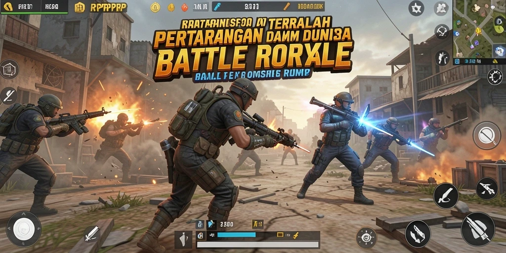 Gameplay seru dalam RPRPRP battle royale menunggu Anda.