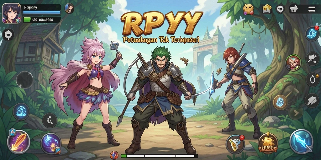 Tangkapan layar menampilkan pertarungan epik di dunia anime.