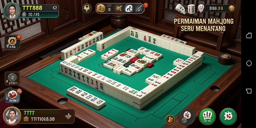 Screenshot TTT888 menampilkan gameplay seru permainan Mahjong.