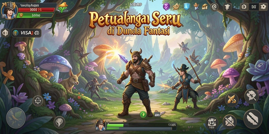 Tampilan bermain yang seru dan menantang di dunia petualangan.